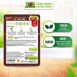 Combo 3 gói Xốt Gia vị hoàn chỉnh Barona - Cá/ thịt kho 80gr