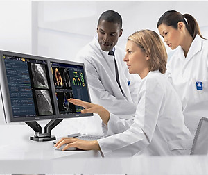 Giá treo 2 màn hình máy tính nhập khẩu F160 cho 17 - 27inch