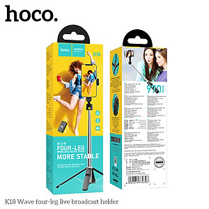 Gậy Chụp Ảnh Selfie Có Chân Điều khiển Bluetooth K18 - Hàng nhập khẩu