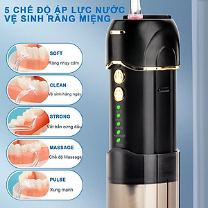 Máy Tăm Nước Du Lịch Cao Cấp WaterPush CY-1904 Black-Siêu nhỏ gọn-1 đổi 1 Online trong 12 tháng