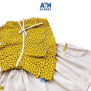 Bộ quần áo ngắn bé gái Quần váy kem - Áo họa tiết nhí vàng - AICDBGU5GOXQ - AIN Closet