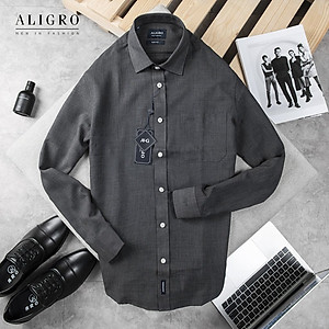 Áo sơ mi nam dài tay ALIGRO chất liệu pirma cotton mềm mịn, kiểu dáng đơn giản, tinh tế ALGS159