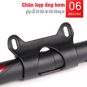 Bơm Xe Đạp Mini Treo Xe Gắn Khung Sườn Có Đế Gắn Sử Dụng Khẩn Cấp 120Psi 8 Bar Siêu Nhẹ Xy Lanh Lõi Nhôm (Kèm 2 Đầu Bơm) Mai Lee