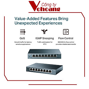 Bộ Chia Tín Hiệu Swich TP-Link SG108 Để Bàn 8 Cổng 10/100/1000Mbps - Hàng Chính Hãng