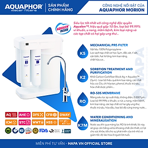 Máy Lọc Nước AQUAPHOR MORION DWM-101S Chuẩn Nước Uống Trực Tiếp, Công Nghệ RO Không Dùng Điện - Nhập Khẩu Châu Âu, Hàng Chính Hãng