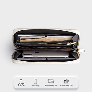 Ví Yuumy (  Thời trang nữ kiểu cầm tay dáng dài - Ví da Seasand YV72 )