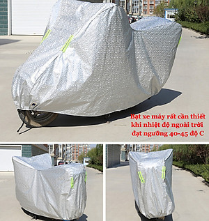 Bạt Phủ Áo Trùm Xe Máy Vải Dù Che Mưa Nắng Thời Tiết Khắc Nghiệt Loại Lớn Cho Dòng Xe Tay Ga - Xe Số Thông Dụng