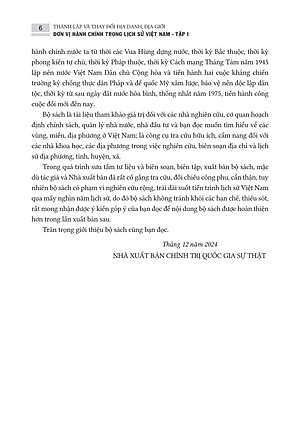 THÀNH LẬP VÀ THAY ĐỔI ĐỊA DANH, ĐỊA GIỚI ĐƠN VỊ HÀNH CHÍNH TRONG LỊCH SỬ VIỆT NAM (bộ 2 tập) - bản in 2025