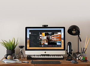 Webcam Logitech C922 Full HD 1080p - 720p/60FPS micro kép to rõ, tự động lấy nét và chỉnh sáng HD, phù hợp PC/ Laptop/ Mac - Hàng chính hãng