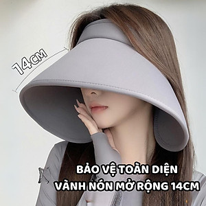 Mũ Chống Nắng Vành Siêu Rộng Che Kín 99% Tránh Tia UV, Vành Rộng Che Phủ Đến Cổ Chống Nắng An Toàn