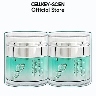 Combo 2 Kem Dưỡng Trắng Da Tế Bào Gốc Hàn Quốc Cấp Ẩm Xóa Nhăn Phục Hồi Trẻ Hoá Da Và Chống Lão Hoá Cellkey-Scien White Cream (60g)