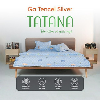 Bộ Ga TC Tatana Silver 4 Món Cao Cấp, Chất Vải Mềm Mịn Thoáng Mát - Màu ngẫu nhiên