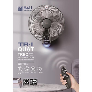 Quạt treo tường Hali (CÓ REMOTE) TR1 (Hàng chính hãng) Màu Ngẫu
