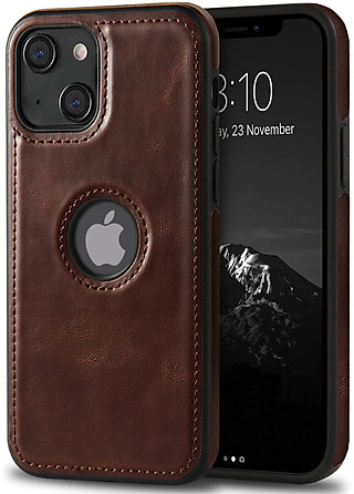 Ốp lưng da cổ điển dành cho iPhone 11 / 12 / 13 / 11 Pro / 12 Pro / 13 Pro / 11 Pro Max / 12 Pro Max / 13 Pro Max / 12 Mini / 13 Mini - Hàng chính hãng