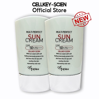 Combo 2 Kem Chống Nắng Tế Bào Gốc Kiềm Dầu Chống Nhăn Dưỡng Ẩm Trắng Da Cellkey-Scien Multi Perfect Sun Cream SPF50+PA++++ (100ml)