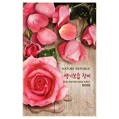 Mặt Nạ đắp Chiết Xuất Hoa Hồng Nature Republic Real Nature Rose Mask Sheet Tiki Vn