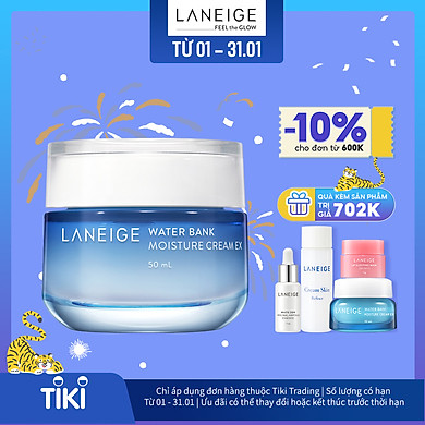 Kem dưỡng ẩm dành cho da thường và da khô Laneige Water Bank Moisture Cream Ex 50ml