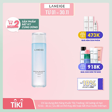 Nước Cân Bằng Dưỡng Ẩm Laneige Essential Balancing Skin Refiner Light Cho Da Dầu Và Hỗn Hợp 200ml