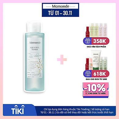 Nước Cân Bằng Dưỡng Ẩm Giảm Thiểu Tế Bào Chết Và Bụi Bẩn Trên Da Mamonde Aqua Peel Toner (250ml) 110651209
