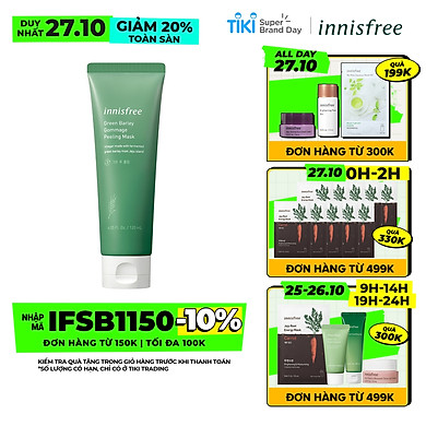 Mặt Nạ Tẩy Tế Bào Da Chết Từ Lúa Mạch Xanh Innisfree Green Barley Gommage Mask 120ml – 131170961