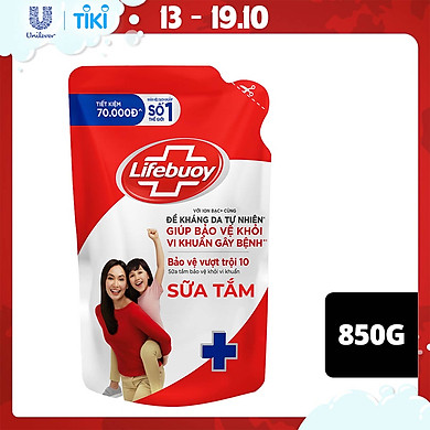 Sữa Tắm Lifebuoy 850g Bảo Vệ Vượt Trội 10 Giúp Bảo Vệ Khỏi 99.9% Vi Khuẩn Và Ngăn Ngừa Vi Khuẩn Lây Lan Trên Da Tốt Nhất