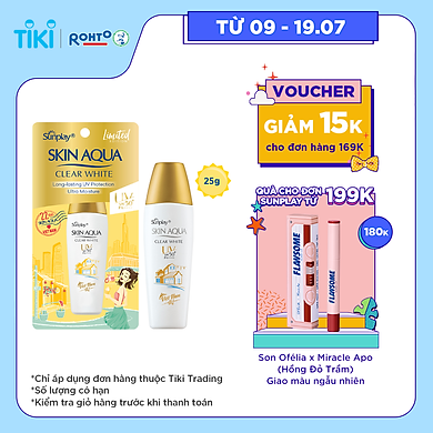Sữa chống nắng dưỡng da trắng mịn Sunplay Skin Aqua Clear White Limited Editon SPF 50+, PA++++ (25g)