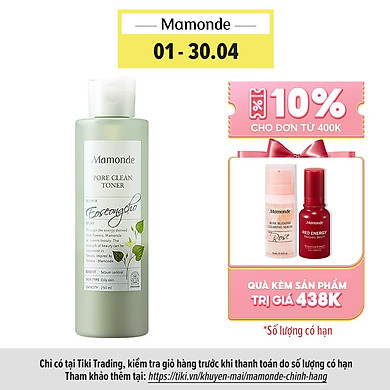 Nước Cân Bằng Làm Sạch Dầu Nhờn Và Ngăn Ngừa Mụn Mamonde Pore Clean Toner (250ml) 110651163