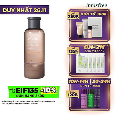 Nước Cân Bằng Se Khít Lỗ Chân Lông Từ Tro Núi Lửa Jeju Innisfree Jeju Volcanic Pore Toner 2 x 200ml – 131171036