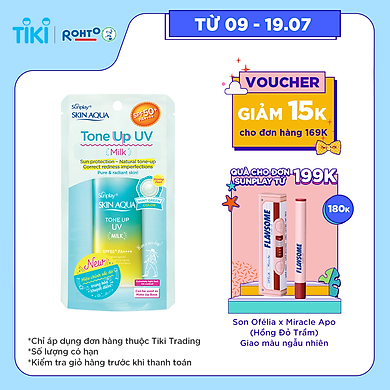 Sữa chống nắng nâng tông dành cho da dầu/hỗn hợp Sunplay Skin Aqua Tone Up UV Milk (Mint Green) (dành cho da sáng, có khuyết điểm đỏ) (50g)