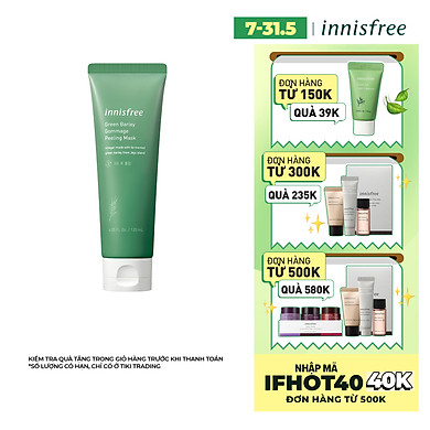 Mặt Nạ Tẩy Tế Bào Da Chết Từ Lúa Mạch Xanh Innisfree Green Barley Gommage Mask 120ml – 131170961
