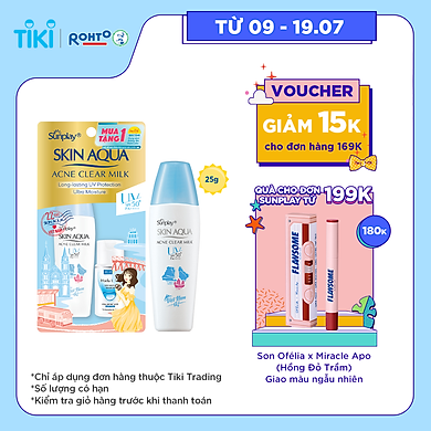 Sữa chống nắng dưỡng da ngừa mụn Sunplay Skin Aqua Acne Clear Milk Limited Edition SPF 50+, PA++++ (25g)