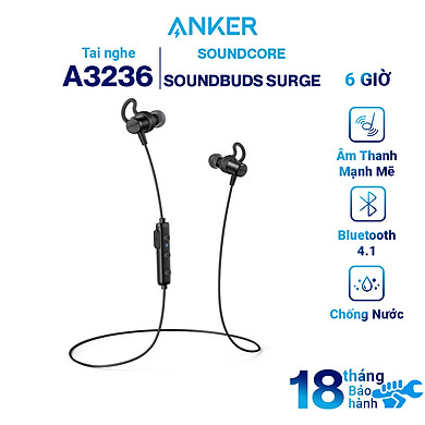 Tai Nghe Bluetooth Nhét Tai Anker Soundbuds Surge A3236 (Đen) - Hàng Chính Hãng - Link Mua