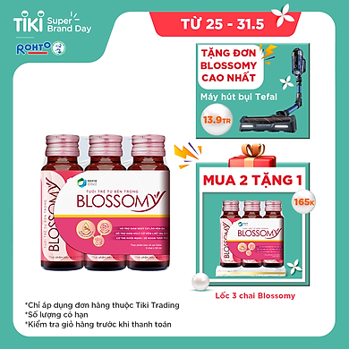 Thực Phẩm Chức Năng Bảo Vệ Sức Khỏe Giúp Da Sáng Đẹp Và Dạ Dày Khỏe Blossomy Lốc 03 chai x 50ml