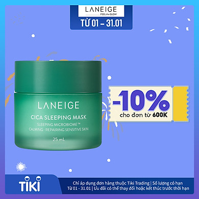 Mặt Nạ Ngủ Phục Hồi Và Nuôi Dưỡng Da Phiên Bản Cải Tiến LANEIGE Cica Sleeping Mask EX 25ml