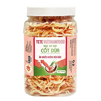 Mực Xé Sợi Nước Cốt Dừa TETE Food 300 gram – TETE ,SKU : 4997603208956 >>>🇻🇳 Top1Vietnam 🛒>>> tiki.vn 🇻🇳🇻🇳🇻🇳🛒🛍🛒