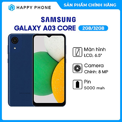 Điện thoại Samsung Galaxy A03 Core (2GB/32GB) – Hàng chính hãng – ĐÃ KÍCH HOẠT BẢO HÀNH ĐIỆN TỬ