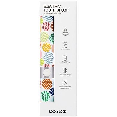 Bàn Chải Đánh Răng Điện Lock&Lock Portable Electric Toothbrush ENR236 (162 x 20 x 20 mm)