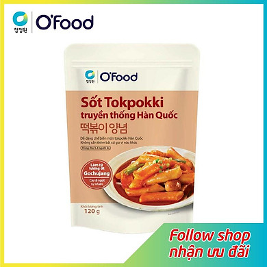 Sốt Tokbokki / Tokpokki Hàn Quốc O'Food 120G, Vị Truyền Thống Và Phô Mai Cay - Link Mua