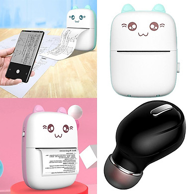 Wireless in-Ear Headphones Omic Earphones OPP + Thermal Printer Black