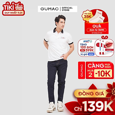 Áo thun nam polo thêu trái tim tay ngắn thun cá sấu cao cấp GUMAC ATNB5101 – Gumac >>> top1shop >>> tiki.vn