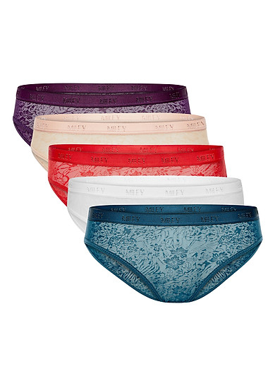 Combo 5 Quần Lót Nữ Microfiber Ép Ren Miley Lingerie - Màu Ngẫu Nhiên