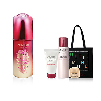 Bộ sản phẩm Tinh chất dưỡng da Shiseido Ultimune Power Infusing Concentrate N 75ml Phiên bản giới hạn Mùa lễ hội-16025