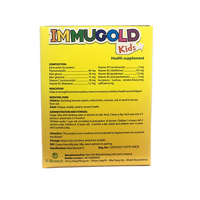 Immugold Kids – Tăng cường hệ miễn dịch – V-Biotech ,SKU : 8272510842513 >>>🇻🇳 Top1Vietnam 🛒>>> tiki.vn 🇻🇳🇻🇳🇻🇳🛒🛍🛒