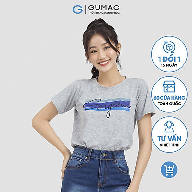 Áo thun nữ GUMAC ATC06022 – ATC06023 – ATC06024 – ATC06025 – ATC06026 – ATC06027 in chữ cá tính