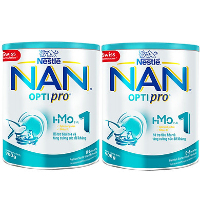 Combo 2 Lon Sữa Bột Nestlé Nan Optipro 1 Hmo Lon 900G - Link Mua