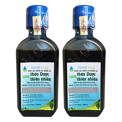 Hộp 2 Chai Nước Cai Thuốc Lá, Thuốc Lào Thảo Dược Cao Cấp Thanh Nghị Chính Hãng (200ml / Chai)