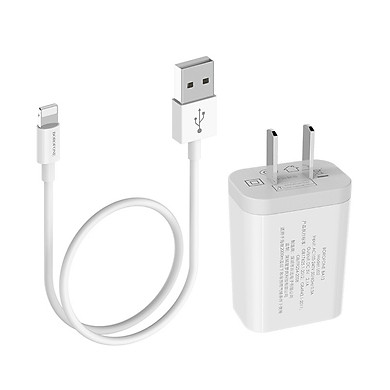 Bộ Cóc Cáp Sạc Borofone BA13 - Cổng Lightning 2.1A - Hàng Chính Hãng