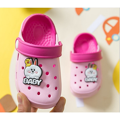 Dép Sục Cho Bé Trai, Bé Gái Thỏ Baby Ngộ Nghĩnh Dễ Thương, Chất Êm Mềm Cao Cấp Bền Đẹp, Sticker Có Thể Tháo Rời Thay Đổi Thoải Mái