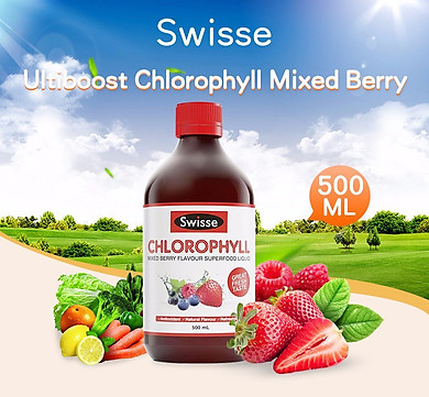 Nước Diệp Lục Swisse Chlorophyll Mixed Berry Flavour Superfood 500Ml Của Úc, Thanh Lọc, Mát Gan, Hỗ Trợ Hô Hấp, Tăng Miễn Dịch, Bổ Máu,... - Link Mua