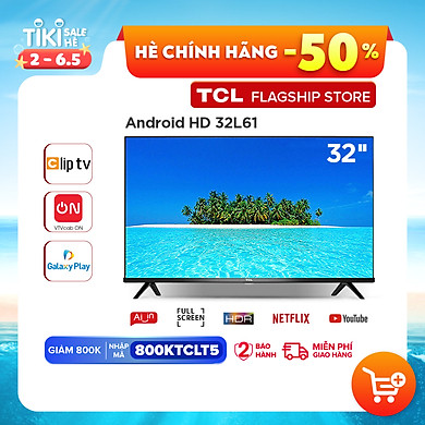 Smart TV TCL Android 8.0 32 inch HD wifi – 32L61 – HDR, Micro Dimming, Dolby, Chromecast, T-cast, AI+IN
